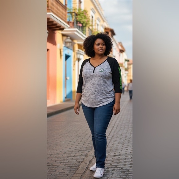 nwt- Seattle Seahawks women,tricolor,button-down V-neck,long sleeve jersey shirt - Picture 2 of 10